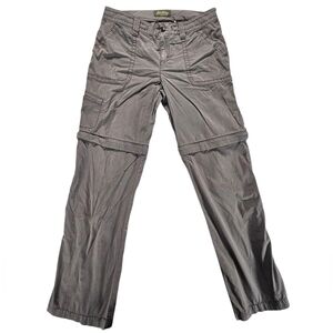 Eddie Bauer Convertible Cargo Pants Green Zip Off Hiking Outdoors Size 6
